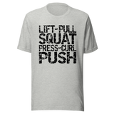 lift-pull-squat-press-curl-push-gym-tee-fitness-t-shirt-workout-tee-t-shirt-tee#color_athletic-heather