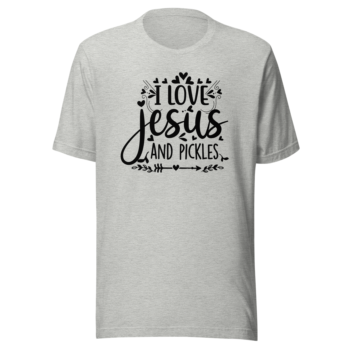 i-love-jesus-and-pickles-faith-tee-faith-t-shirt-jesus-tee-love-t-shirt-devotion-tee#color_athletic-heather