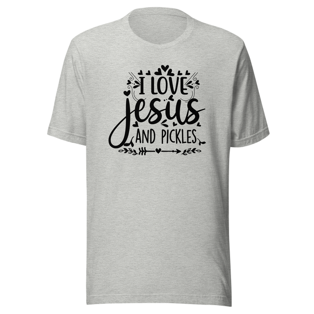 i-love-jesus-and-pickles-faith-tee-faith-t-shirt-jesus-tee-love-t-shirt-devotion-tee#color_athletic-heather