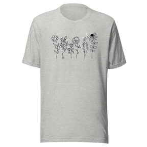 wildflowers-floral-tee-wildflowers-t-shirt-floral-tee-blooms-t-shirt-nature-tee#color_athletic-heather