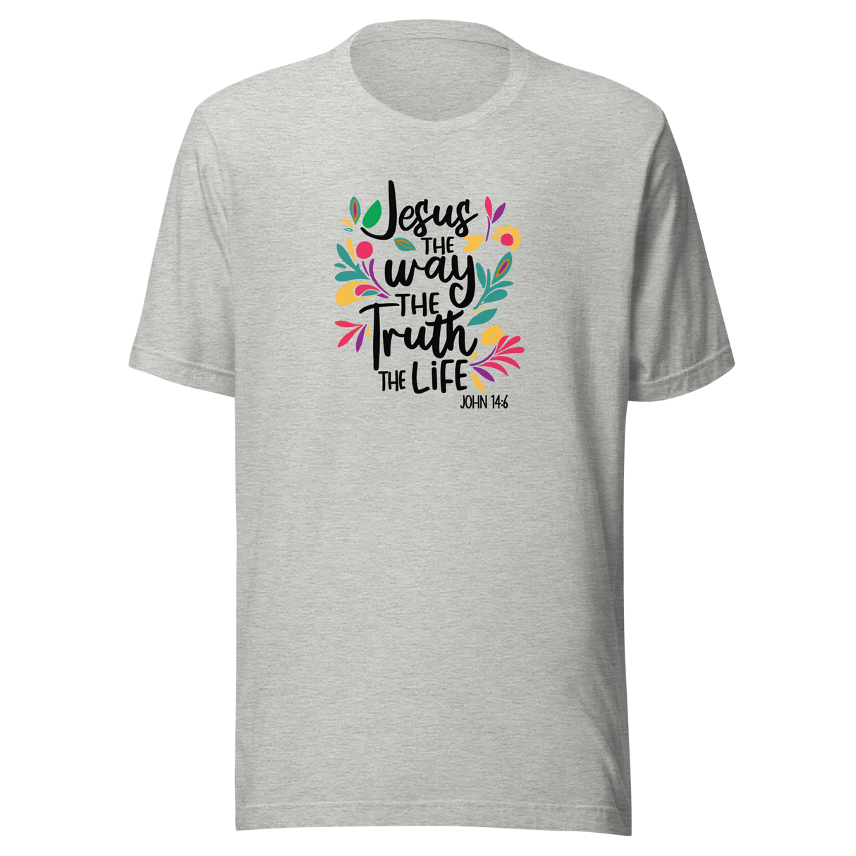 jesus-the-way-the-truth-the-life-faith-tee-faith-t-shirt-christianity-tee-jesus-t-shirt-religion-tee#color_athletic-heather