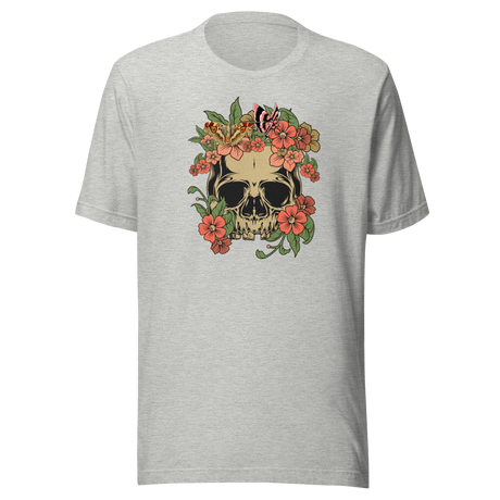 roses-and-skull-life-tee-outdoors-t-shirt-life-tee-feminine-t-shirt-edgy-tee#color_athletic-heather