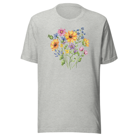 sunflowers-wildflowers-flowers-tee-sunflower-t-shirt-wildflower-tee-floral-t-shirt-bloom-tee#color_athletic-heather