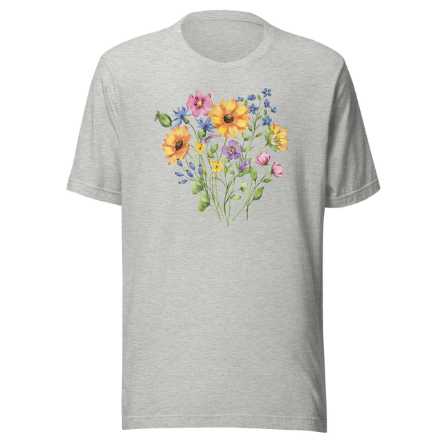 sunflowers-wildflowers-flowers-tee-sunflower-t-shirt-wildflower-tee-floral-t-shirt-bloom-tee#color_athletic-heather