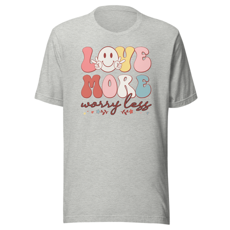 love-more-worry-less-retro-vintage-smiley-face-and-flowers-retro-tee-life-t-shirt-retro-tee-vintage-t-shirt-t-shirt-tee#color_athletic-heather