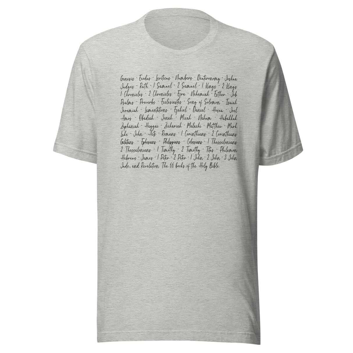 the-66-books-of-the-bible-faith-tee-faith-t-shirt-religion-tee-christian-t-shirt-bible-tee#color_athletic-heather