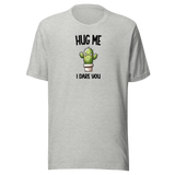 hug-me-i-dare-you-cute-cactus-funny-tee-outdoors-t-shirt-humor-tee-comedy-t-shirt-funny-tee#color_athletic-heather