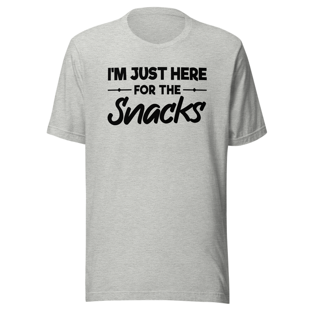 im-just-here-for-the-snacks-food-tee-life-t-shirt-foodie-tee-snacks-t-shirt-yummy-tee-1#color_athletic-heather