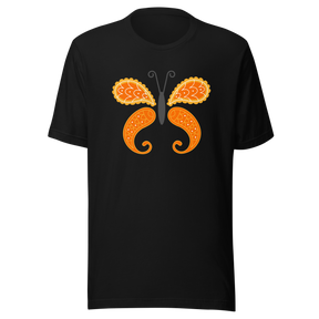 orange-butterfly-butterfly-tee-nature-t-shirt-butterflies-tee-orange-t-shirt-gift-tee#color_black