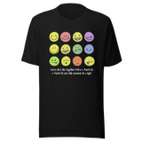smiling-faces-drawing-multi-color-4x3-smiling-tee-smile-t-shirt-happy-tee-simple-t-shirt-gift-tee#color_black