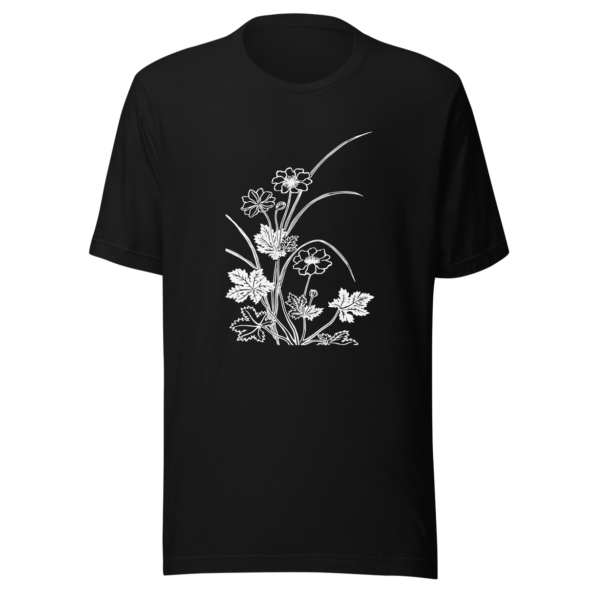 group-of-mixed-flowers-flowers-tee-mix-t-shirt-floral-tee-floral-t-shirt-ladies-tee#color_black
