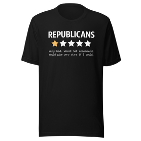 republicans-very-bad-reviews-democrat-tee-republican-t-shirt-election-tee-politics-t-shirt-government-tee#color_black