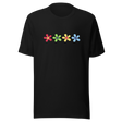 multi-color-flowers-4-in-a-row-flower-tee-summer-t-shirt-green-tee-floral-t-shirt-simple-tee#color_black