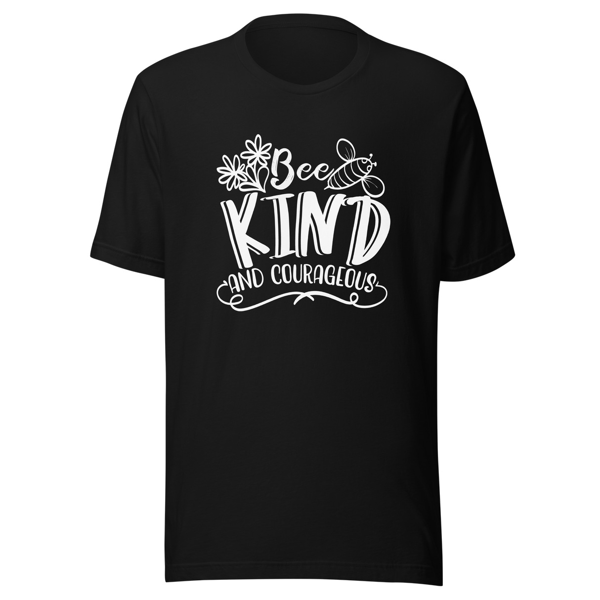 bee-kind-and-courageous-be-kind-tee-kindness-t-shirt-bee-kind-tee-be-nice-t-shirt-inspiration-tee#color_black
