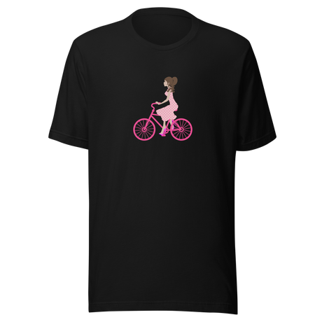 lady-in-pink-dress-riding-pink-bicycle-bicycle-tee-bike-t-shirt-lady-tee-gift-t-shirt-mom-tee#color_black