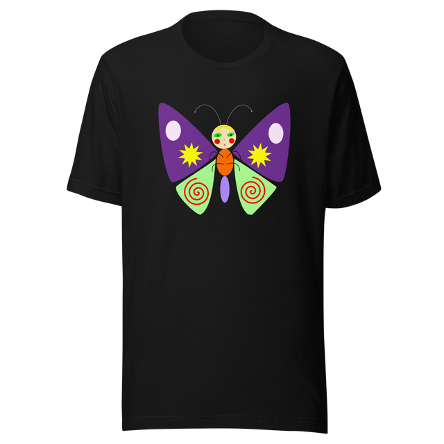 psychedelic-colorful-butterfly-butterfly-tee-nature-t-shirt-butterflies-tee-cool-t-shirt-outdoors-tee#color_black