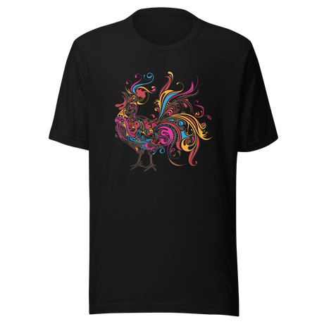 colorful-illustrated-rooster-colorful-tee-illustrated-t-shirt-rooster-tee-farm-t-shirt-animal-tee#color_black