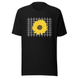 sunflower-on-a-grid-background-sunflower-tee-yellow-t-shirt-flower-tee-floral-t-shirt-ladies-tee#color_black