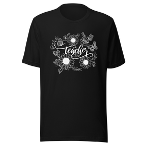 wildflowers-with-teacher-in-middle-teacher-tee-wildflower-t-shirt-floral-tee-t-shirt-tee#color_black