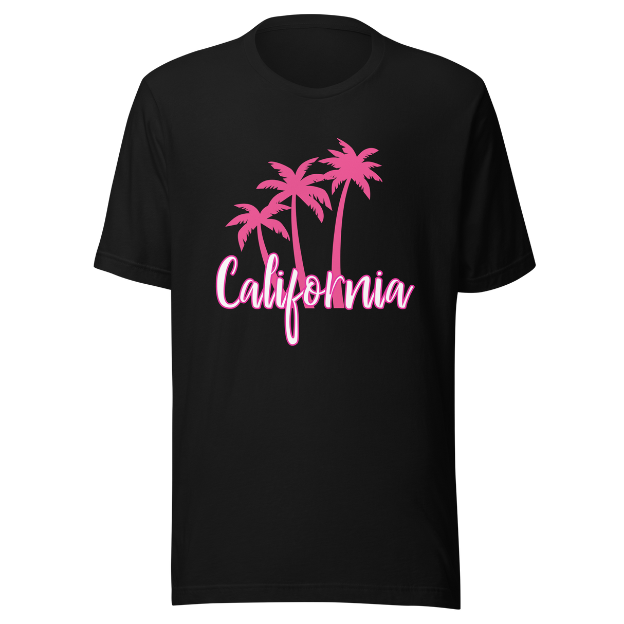 california-pink-with-palm-trees-california-tee-pink-t-shirt-summer-tee-t-shirt-tee#color_black