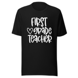 first-grade-teacher-first-grade-tee-teacher-t-shirt-kids-tee-t-shirt-tee#color_black