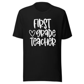first-grade-teacher-first-grade-tee-teacher-t-shirt-kids-tee-t-shirt-tee#color_black