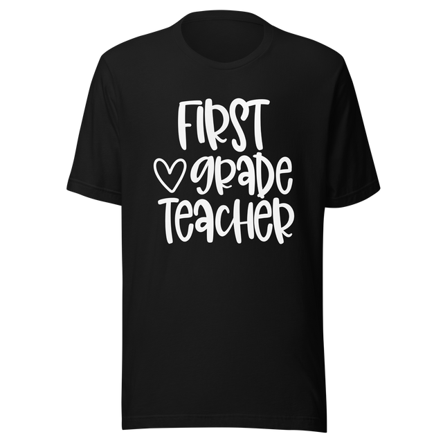 first-grade-teacher-first-grade-tee-teacher-t-shirt-kids-tee-t-shirt-tee#color_black