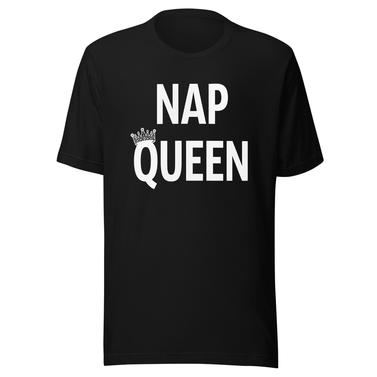 nap-queen-nap-tee-queen-t-shirt-girls-tee-life-t-shirt-sleeping-tee#color_black