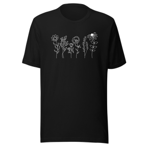 wildflowers-floral-tee-wildflowers-t-shirt-floral-tee-blooms-t-shirt-nature-tee#color_black