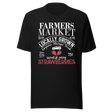 farmers-market-strawberries-local-grown-truck-organic-fresh-sweet-juicy-food-tee-farmers-t-shirt-market-tee-strawberries-t-shirt-local-tee#color_black