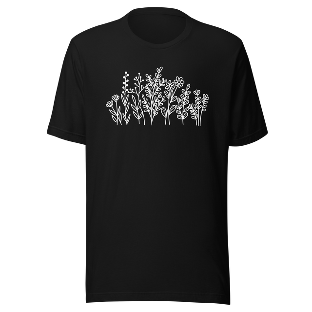 wildflowers-flowers-tee-wildflowers-t-shirt-floral-tee-nature-t-shirt-garden-tee#color_black