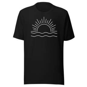 sunset-sunrise-with-ocean-ripples-travel-tee-life-t-shirt-travel-tee-sunset-t-shirt-sunrise-tee#color_black