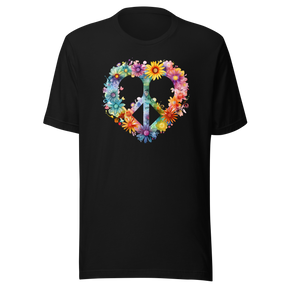 peace-sign-hippie-wild-flowers-retro-tee-flower-t-shirt-retro-tee-t-shirt-t-shirt-women-tee#color_black