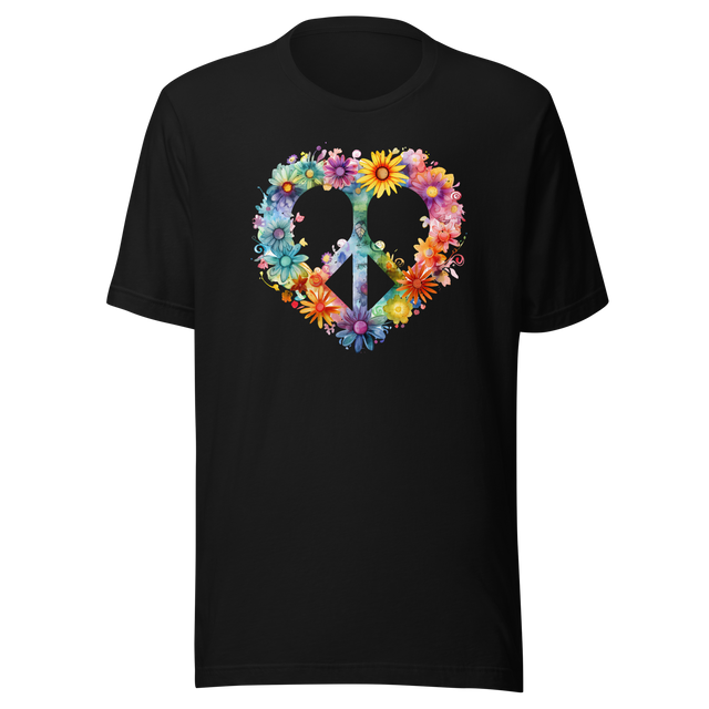 peace-sign-hippie-wild-flowers-retro-tee-flower-t-shirt-retro-tee-t-shirt-t-shirt-women-tee#color_black