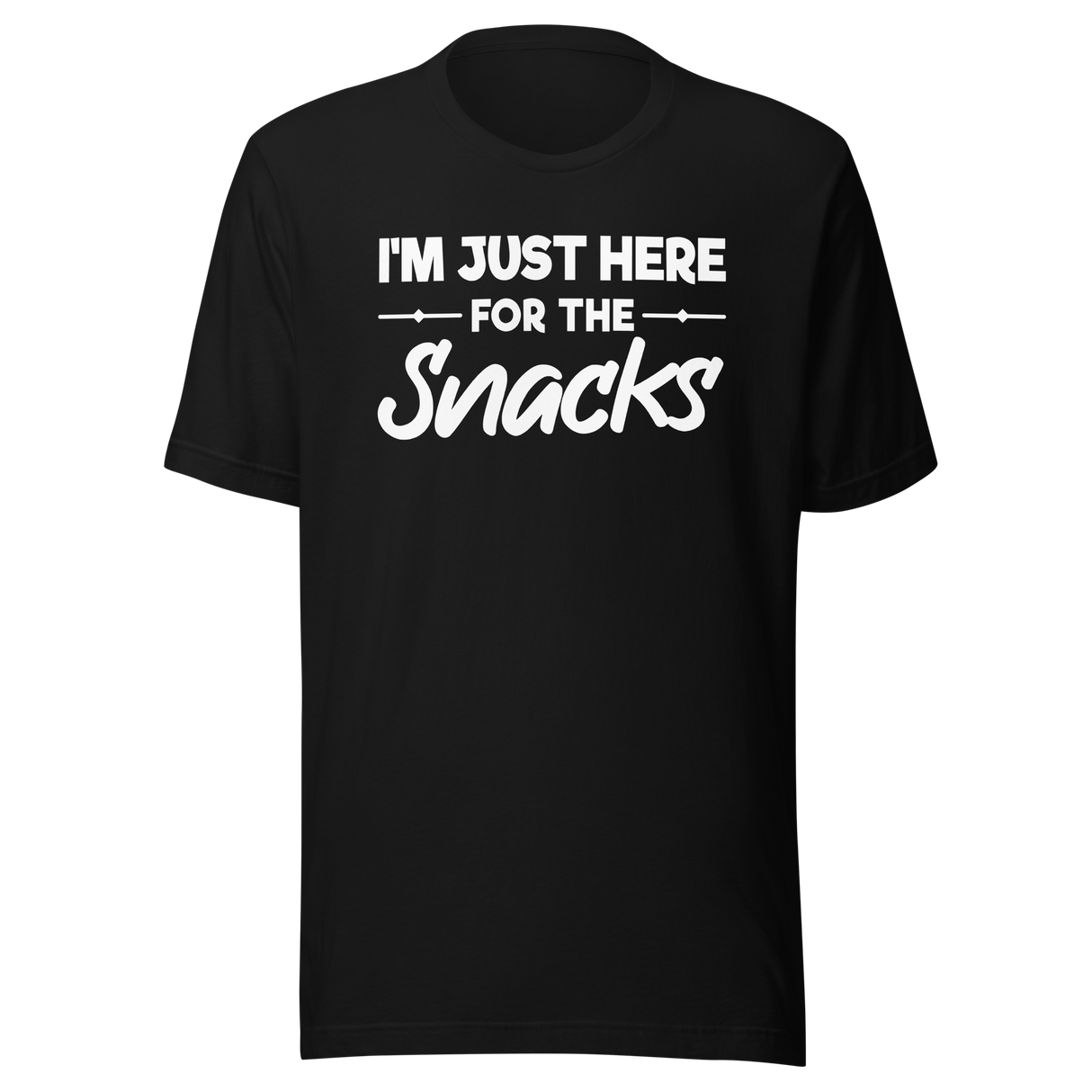 im-just-here-for-the-snacks-food-tee-life-t-shirt-foodie-tee-snacks-t-shirt-yummy-tee-1#color_black