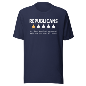 republicans-very-bad-reviews-democrat-tee-republican-t-shirt-election-tee-politics-t-shirt-government-tee#color_navy