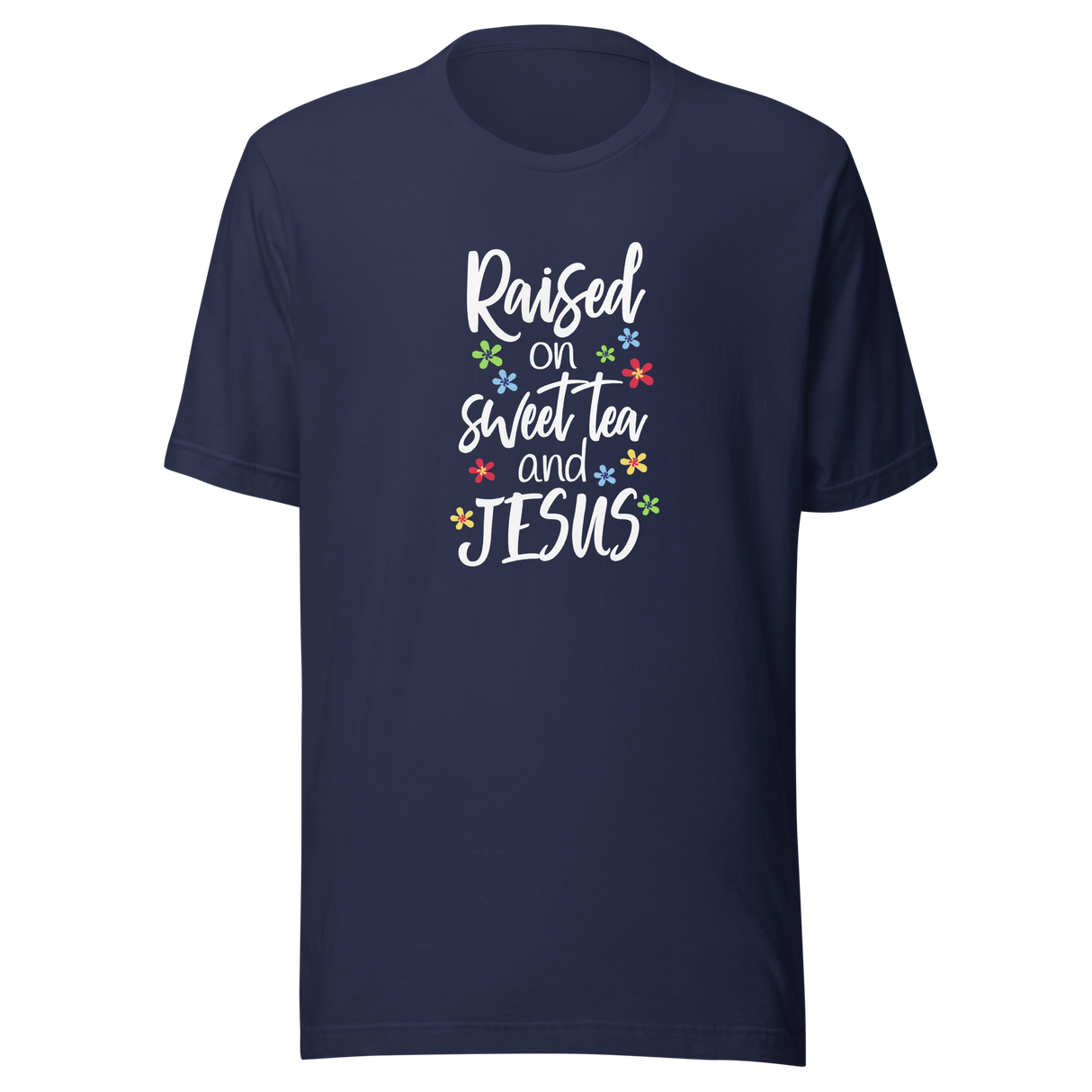 raised-on-sweet-tea-and-jesus-jesus-tee-sweet-tea-t-shirt-christian-tee-faith-t-shirt-religion-tee#color_navy