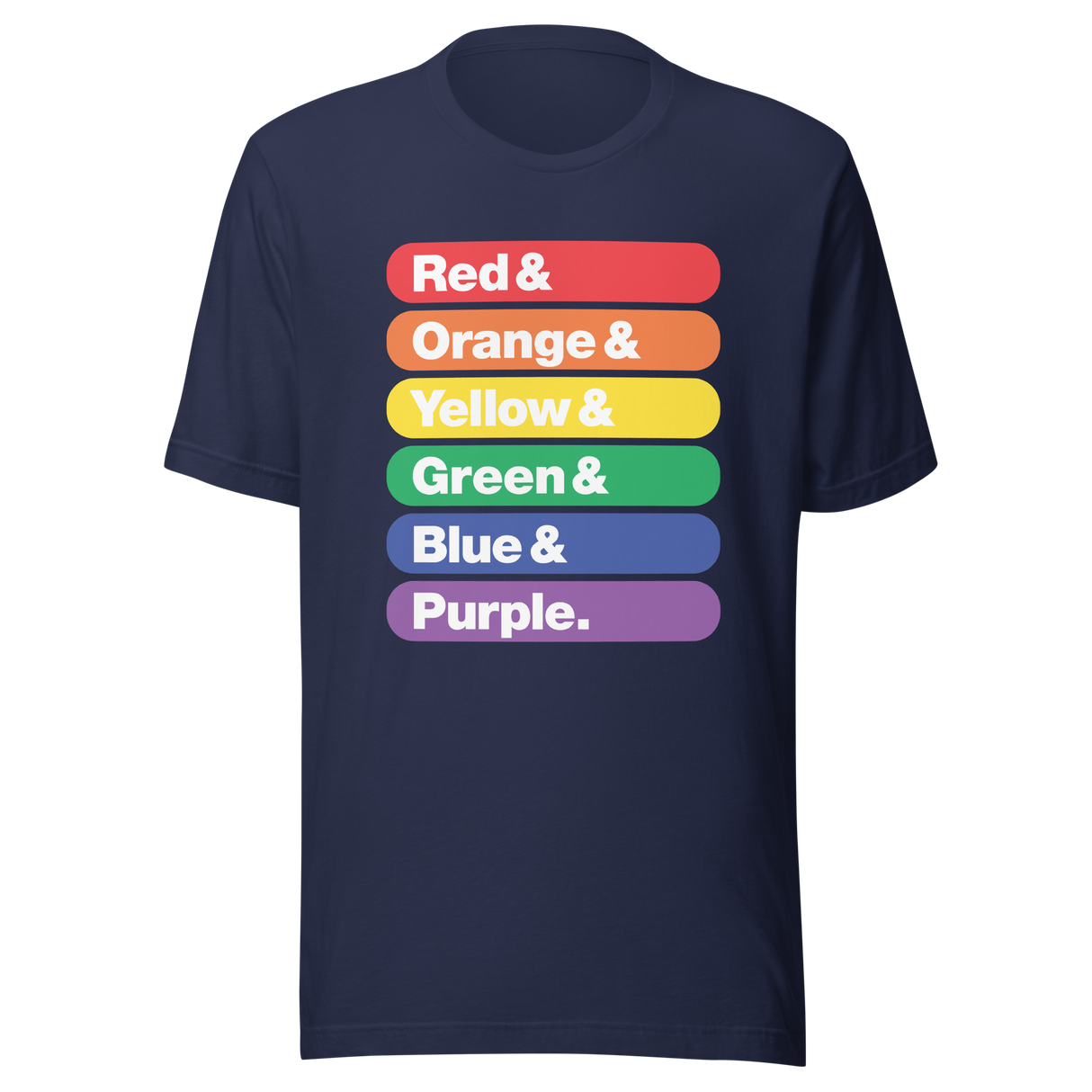 red-orange-yellow-green-blue-purple-blue-tee-green-t-shirt-orange-tee-lgbt-t-shirt-lifestyle-tee#color_navy