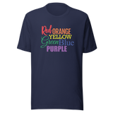 red-orange-yellow-green-blue-and-purple-blue-tee-green-t-shirt-orange-tee-lgbt-t-shirt-lifestyle-tee#color_navy