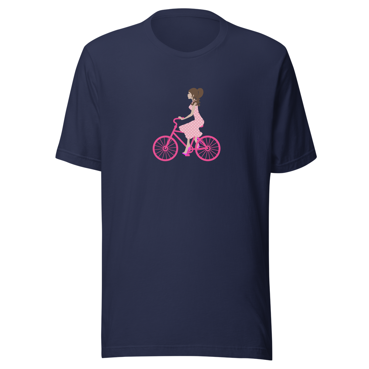 lady-in-pink-dress-riding-pink-bicycle-bicycle-tee-bike-t-shirt-lady-tee-gift-t-shirt-mom-tee#color_navy