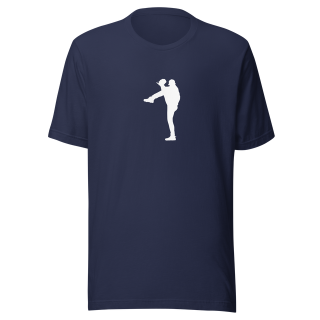 baseball-pitcher-silhouette-baseball-tee-pitcher-t-shirt-sports-tee-simple-t-shirt-summer-tee#color_navy