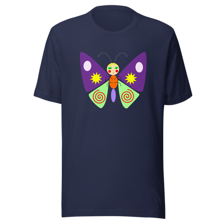 psychedelic-colorful-butterfly-butterfly-tee-nature-t-shirt-butterflies-tee-cool-t-shirt-outdoors-tee#color_navy