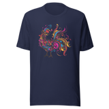 colorful-illustrated-rooster-colorful-tee-illustrated-t-shirt-rooster-tee-farm-t-shirt-animal-tee#color_navy
