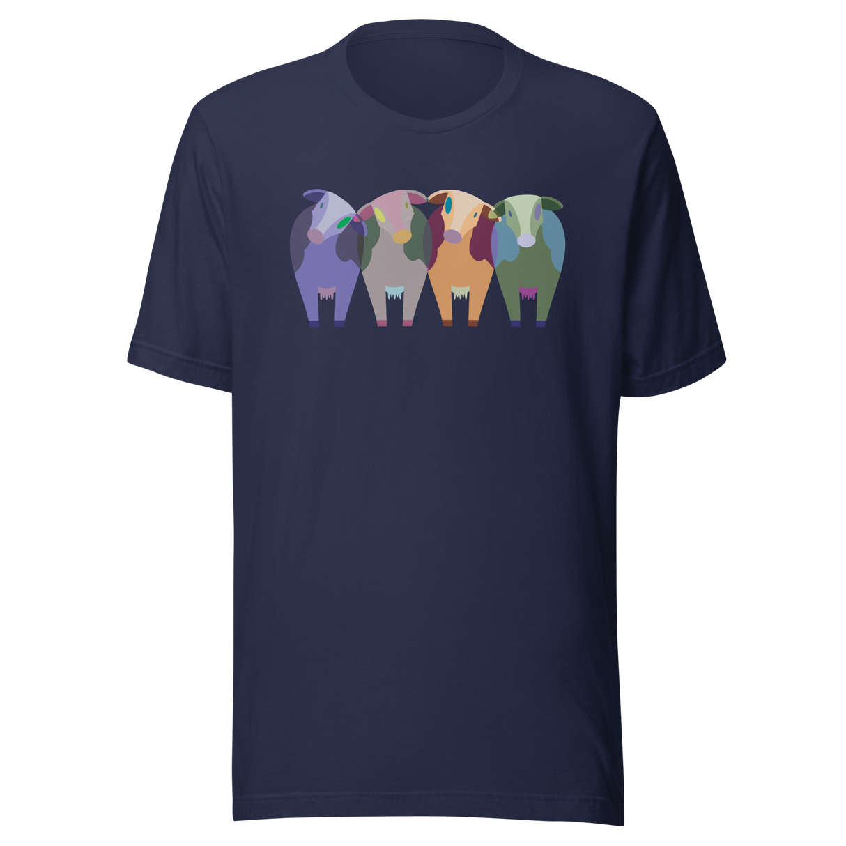 four-cows-standing-beside-each-other-watercolor-cow-tee-animal-t-shirt-farm-tee-farm-t-shirt-life-tee#color_navy