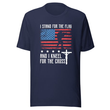 i-stand-for-the-flag-and-kneel-for-the-cross-stand-tee-kneel-flag-t-shirt-usa-tee-t-shirt-tee#color_navy