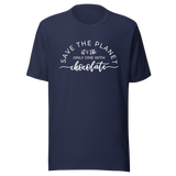 save-the-planet-its-the-only-one-with-chocolate-earth-tee-life-t-shirt-planet-tee-t-shirt-tee#color_navy