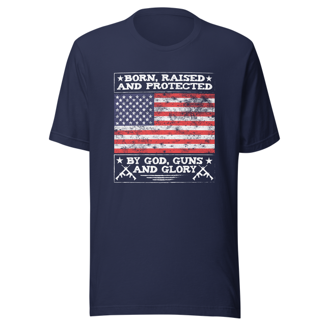 born-raised-and-protected-by-god-guns-and-glory-second-amendment-tee-ar15-t-shirt-guns-tee-t-shirt-tee#color_navy