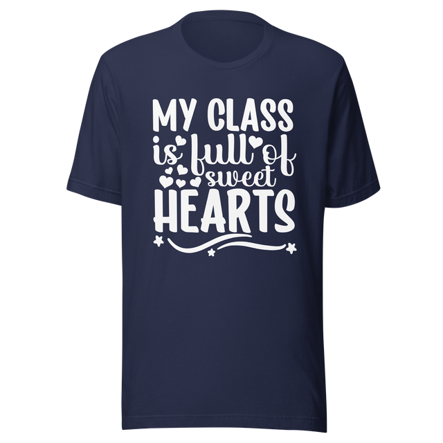 my-class-is-full-of-sweet-hearts-class-tee-teacher-t-shirt-sweet-tee-t-shirt-tee#color_navy