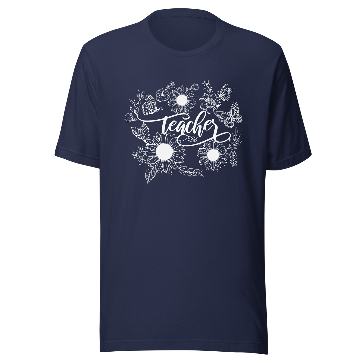 wildflowers-with-teacher-in-middle-teacher-tee-wildflower-t-shirt-floral-tee-t-shirt-tee#color_navy