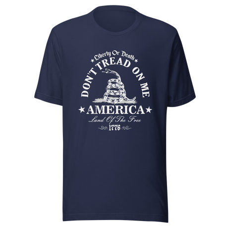 dont-tread-on-me-liberty-or-death-america-land-of-the-free-1776-tread-tee-death-t-shirt-america-tee-t-shirt-tee#color_navy
